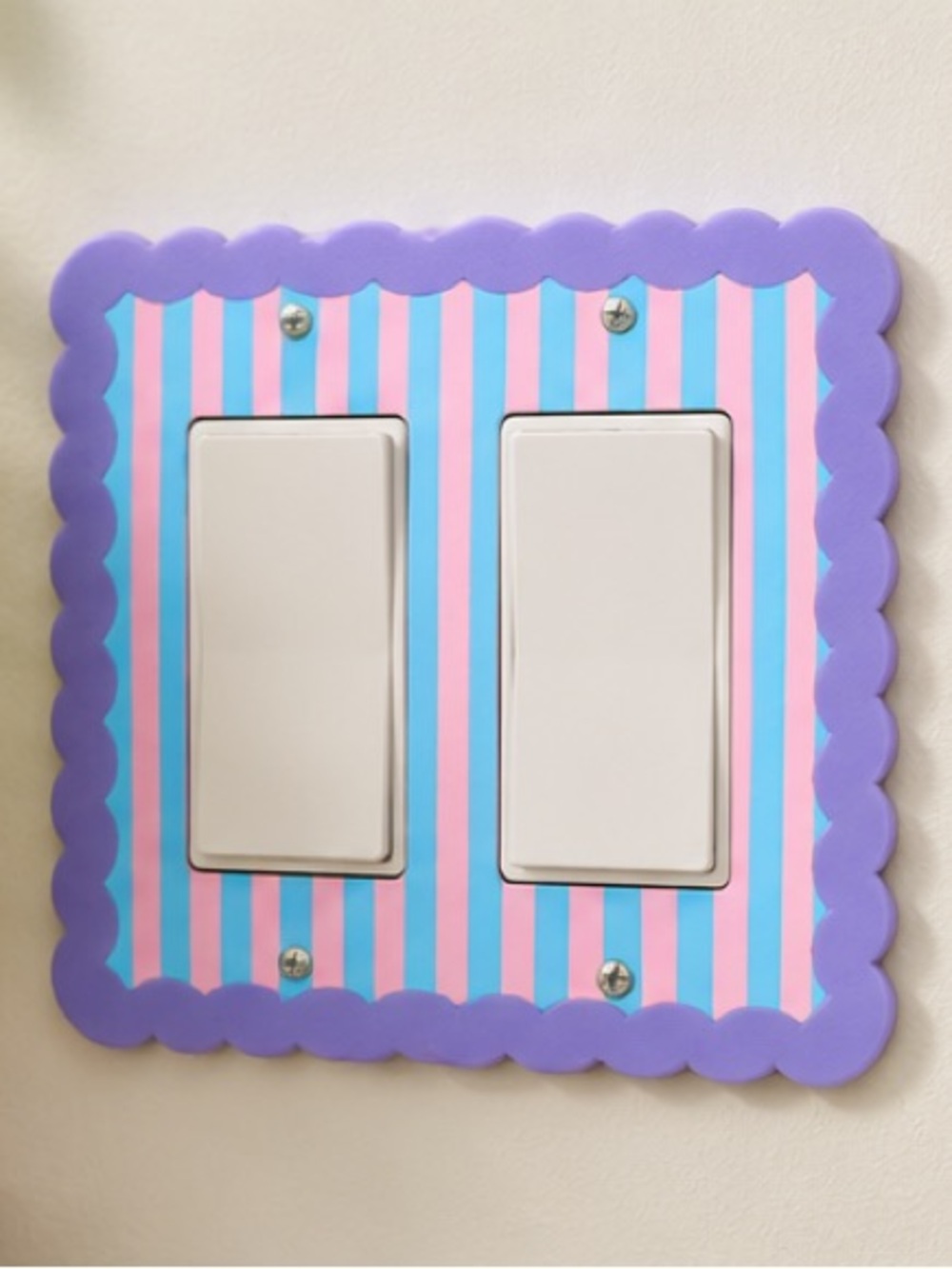 2/$25 3D Printed Scalloped Double Rocker Switch Cover Custom Colours